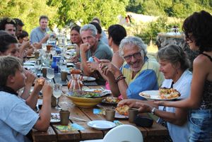 Pizza time! at Camping et Gites Brenazet in Vernusse