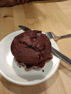 Vegan cupcake at Ledicia Café in A Coruna