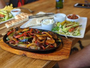 Vegetarian Fajita.  at The Olive Branch in Ilkley