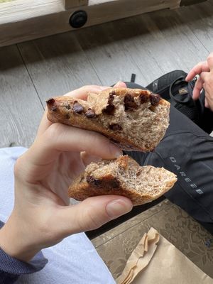chocolate roll - again more of a sourdough base with chocolate but they worked extremely evenly together throughout every bite!   at ao in Kamakura