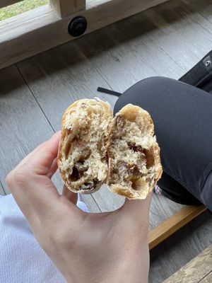 the inside of the raisin roll  at ao in Kamakura