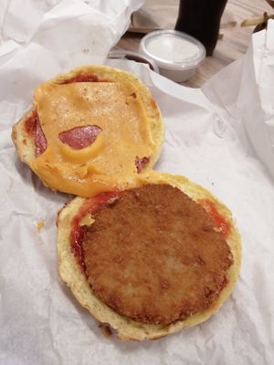 Parma burger at Lord of the Fries in Newtown