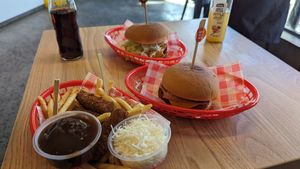 Parmi, chick'n and poutine at Lord of the Fries in Newtown