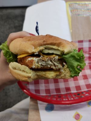 Phish burger at Lord of the Fries in Newtown