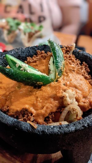 Vegan Molcajete at La Fiesta Chatham in Springfield