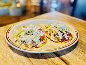 Vegan Tostadas at La Fiesta Chatham in Springfield