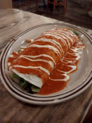 Vegan Burrito at La Fiesta Chatham in Springfield
