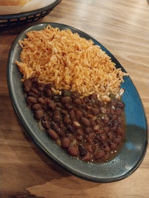 rice and beaaaaans at La Fiesta Chatham in Springfield