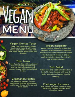 Vegan options  at La Fiesta Chatham in Springfield