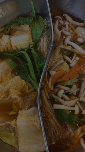 vegan hotpot  at Miso Kimchi in Tanah Rata