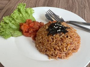 Kimchi rice with the hidden meat!   at Miso Kimchi in Tanah Rata