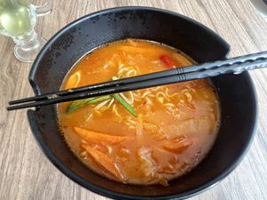 Korean ramen   at Miso Kimchi in Tanah Rata