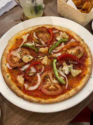 verdure pizza (asked for no cheese)  at Miso Kimchi in Tanah Rata