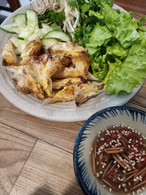 Vegan spring rolls at Chay Corner in Da Nang
