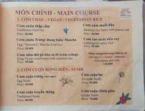 Menu #Veganuary at Chay Corner in Da Nang