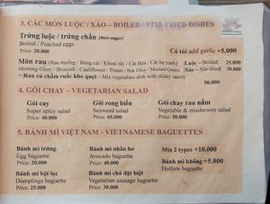 Menu #Veganuary at Chay Corner in Da Nang