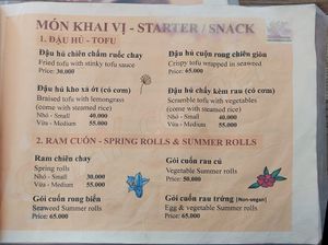 Menu #Veganuary at Chay Corner in Da Nang