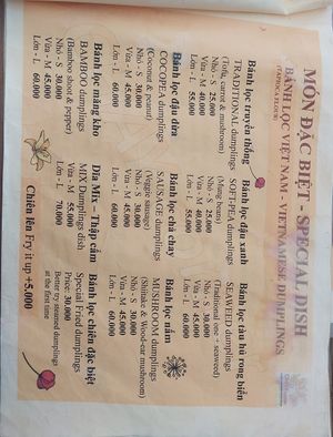 Menu #Veganuary at Chay Corner in Da Nang