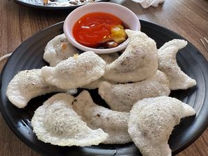  Very interesting fried dumplings   at Chay Corner in Da Nang