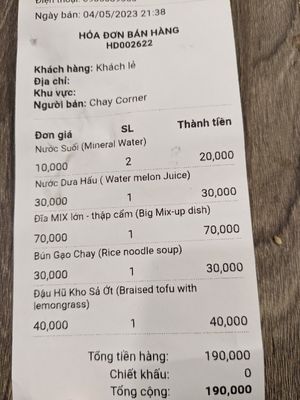  at Chay Corner in Da Nang