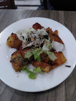 tempura vegetables at Chay Corner in Da Nang
