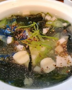 The vegetable soup is so healthy with lotus seed at Chay Corner in Da Nang