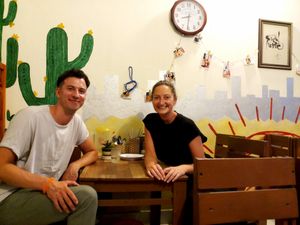 Lovely couple at Chay Corner in Da Nang