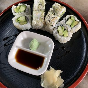 Green river sushi at Veggie Delights in Ipoh
