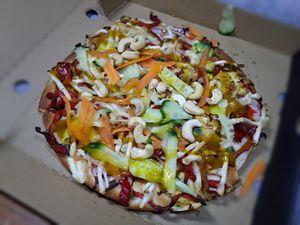 Vegan satay tofu pizza small classico at Pizza Capers in Bundaberg West