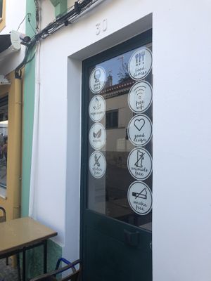 Restaurant door at Stressfree in Vila Nova De Milfontes