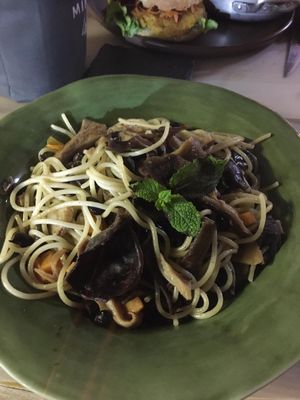 Mushroom pasta  at Stressfree in Vila Nova De Milfontes