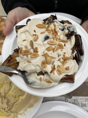 חצילים בטחינה at El-Vadi in Mi Ilya