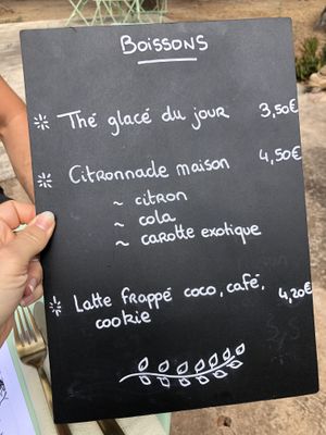 Drinks menu   at Nymphea in Porto-vecchio