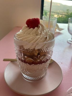 Pana Cotta - soooo lecker!  at Nymphea in Porto-vecchio