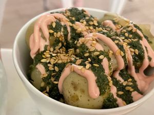 Potato salad  at Nymphea in Porto-vecchio