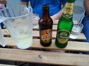 Different beers offered at Gurou Street Food in La Rochelle