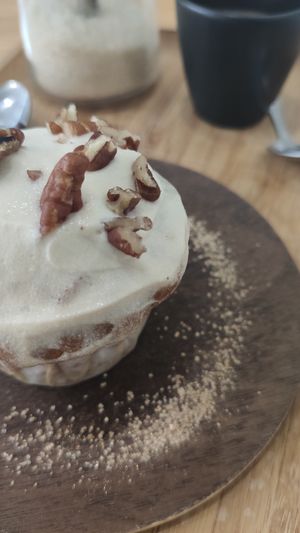 Muffin carrot cake version with magic cream  at Gurou Street Food in La Rochelle