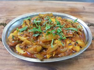 Mushroom Do Piyaza at Curry Leaf in Onehunga