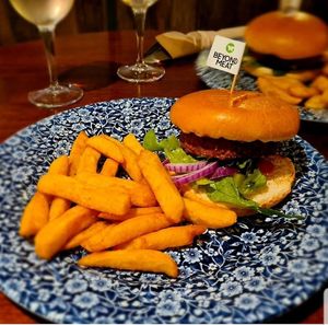 Vegan burger at The Shrewsbury Hotel in Shrewsbury