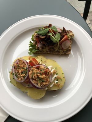 Mushroom and potato at Lillians Smørrebrød in Copenhagen