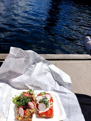 Mushroom on the left, tomato on the right. Both delicious, but the mushroom was my favourite at Lillians Smørrebrød in Copenhagen