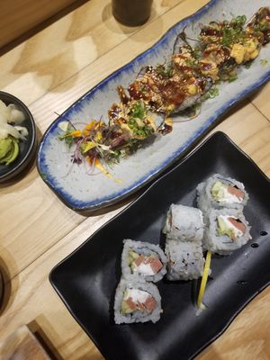 Wedge roll and Philadelphia at Tane Vegan Izakaya in Honolulu