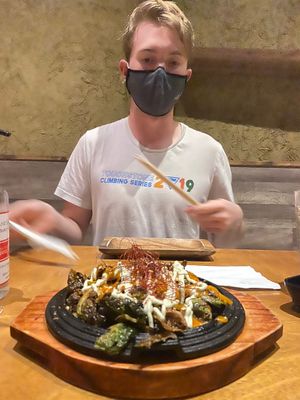 Brussels sprouts at Tane Vegan Izakaya in Honolulu