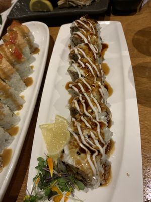 Pacifica - with tempura eggplant. Great flavor and textures! at Tane Vegan Izakaya in Honolulu