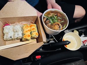 Shio ramen + California + Sunset at Tane Vegan Izakaya in Honolulu