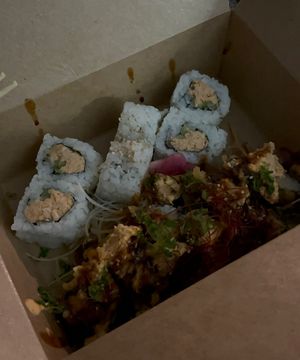 spicy tofuna and wedge takeout  at Tane Vegan Izakaya in Honolulu