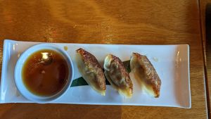 Gyoza at Tane Vegan Izakaya in Honolulu