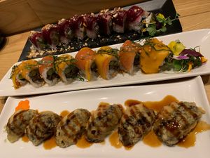 Specialty rolls at Tane Vegan Izakaya in Honolulu