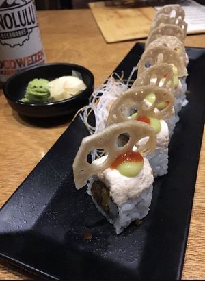 The lotus root is just divine  at Tane Vegan Izakaya in Honolulu