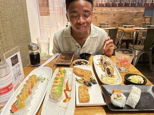 Specialty rolls, katsu, Philadelphia roll. All gf too!   at Tane Vegan Izakaya in Honolulu